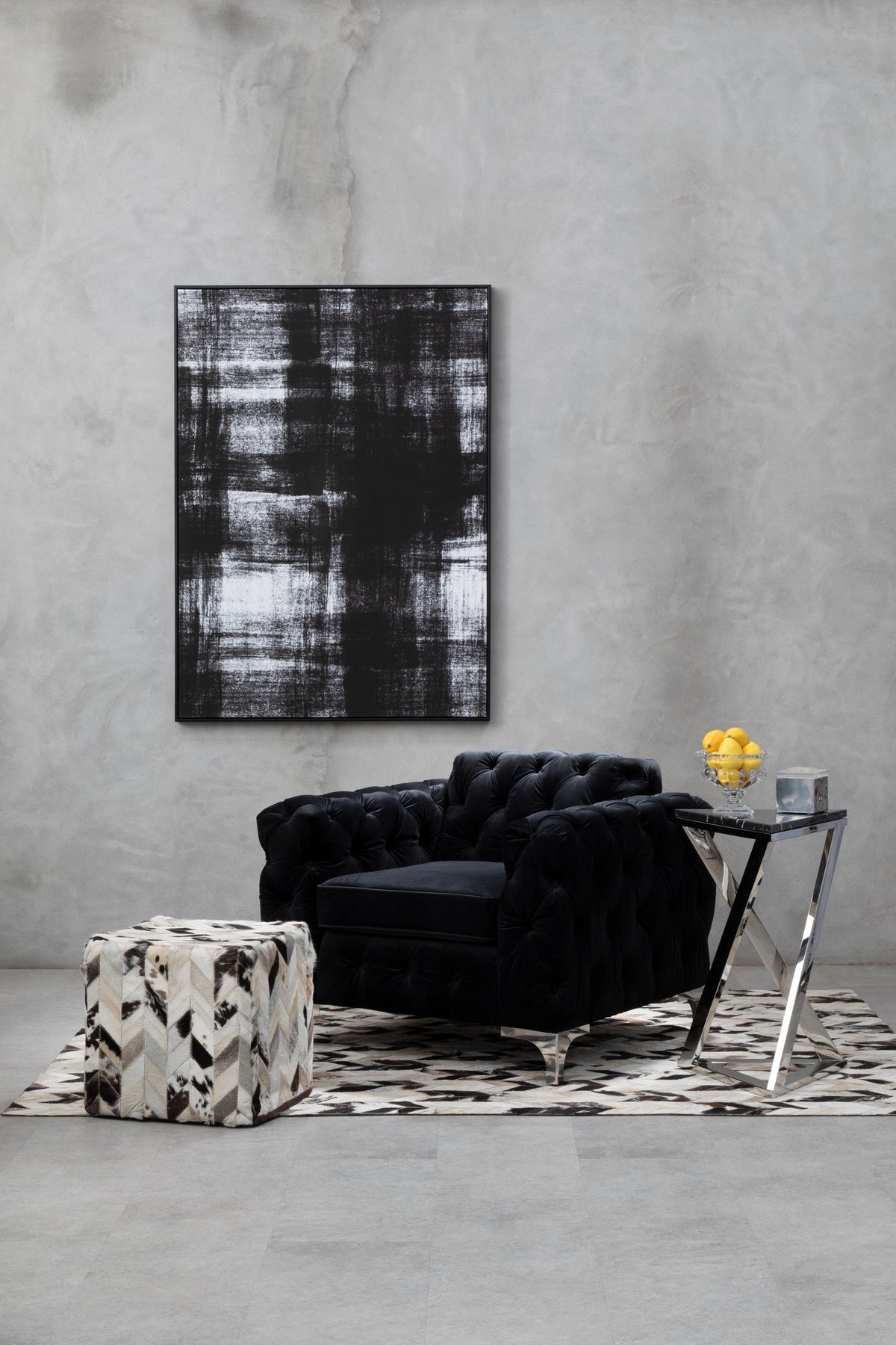 Astratto Black And White Classic Wall Art