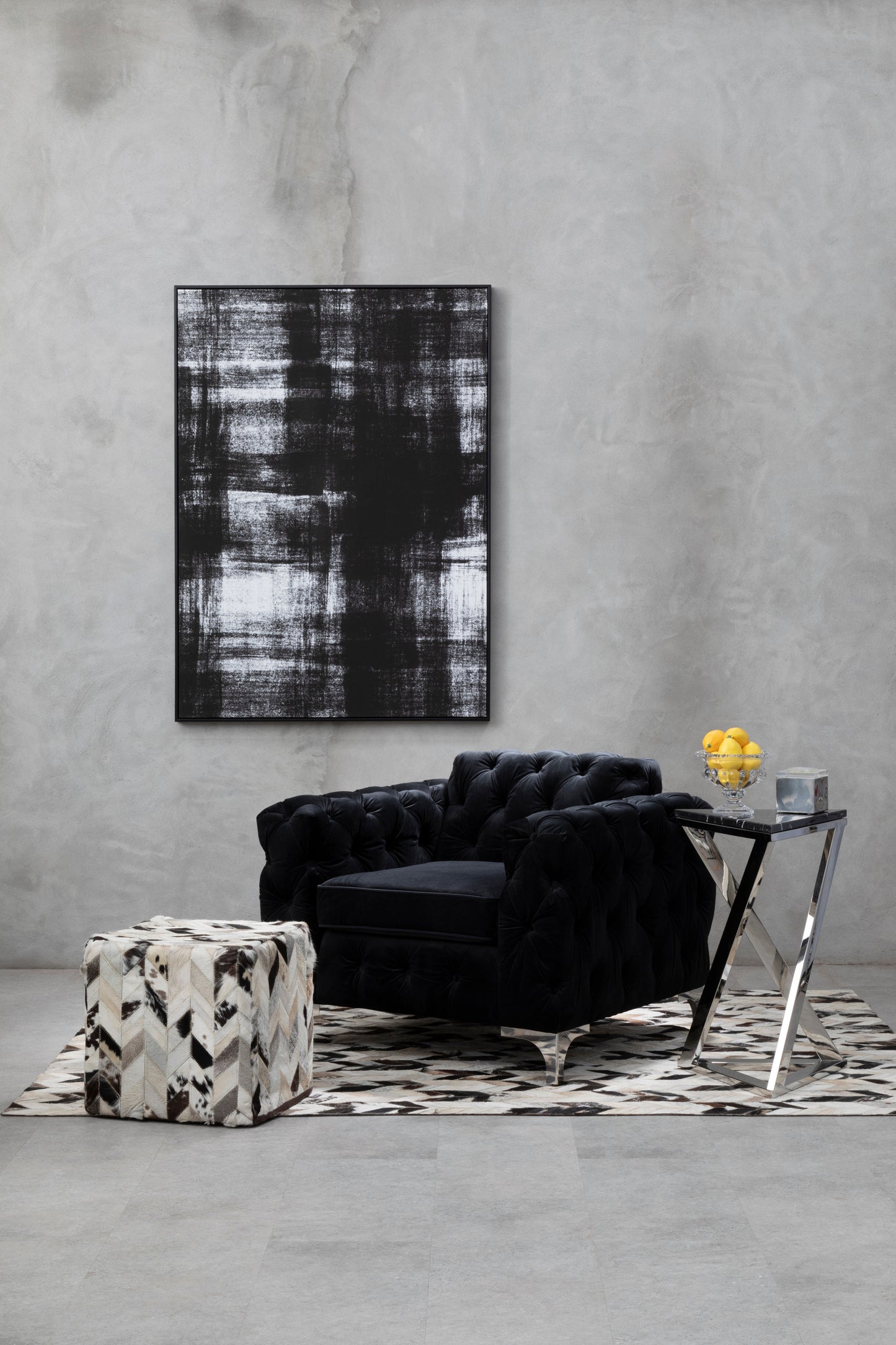 Astratto Black And White Classic Wall Art