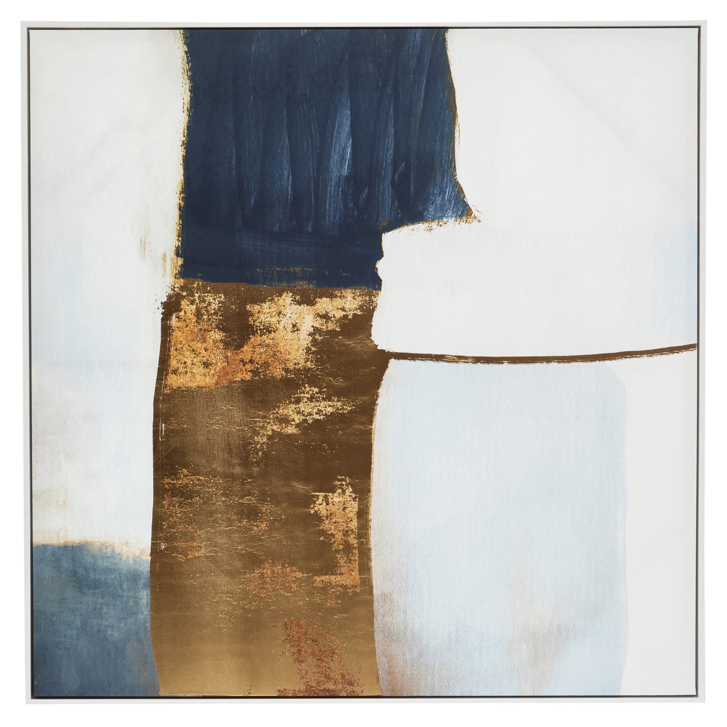 Astratto Blue And Gold Foil Wall Art