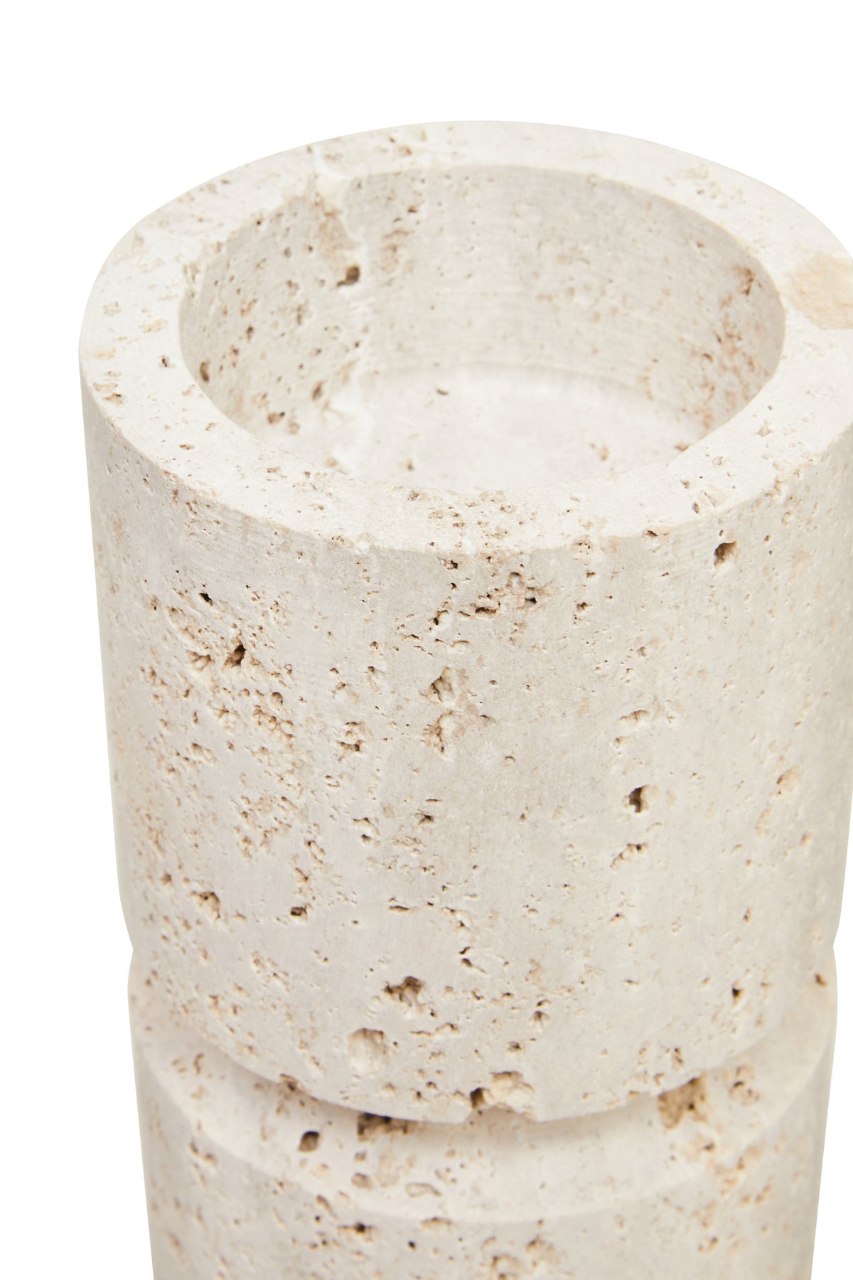 Tibor Travertine Large Candle Holder