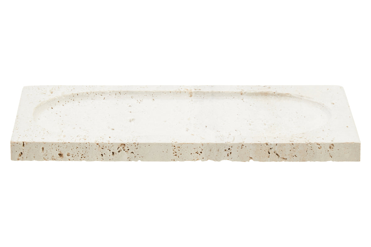 Tibor Travertine Rectangular Decorative Tray