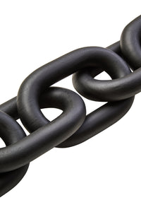 Cato Black Wood 5 Link Chain Sculpture