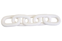 Cato White Wood 5 Link Chain Sculpture