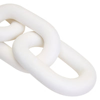 Cato White Wood 5 Link Chain Sculpture