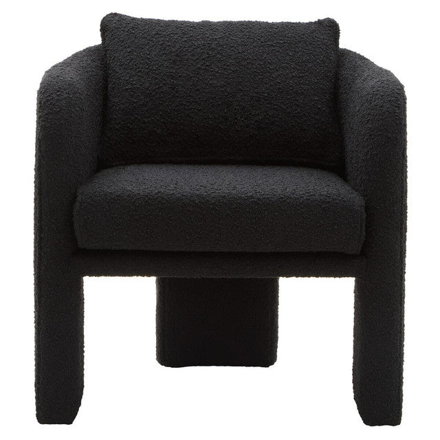 Ozzero Black Boucle Curved Armchair