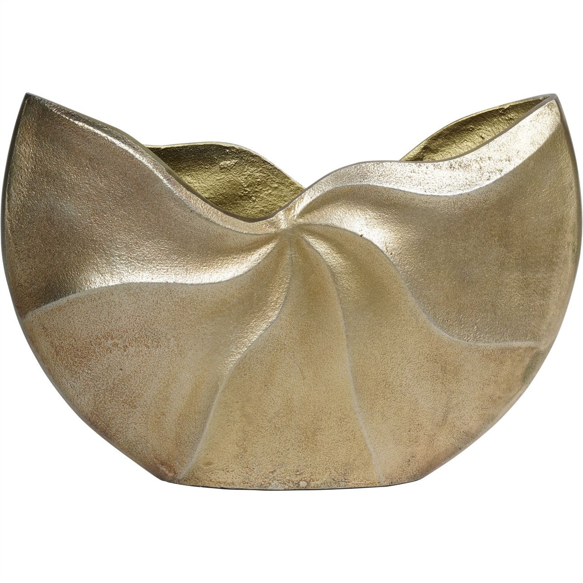 Cast Aluminium Swirl Texture Vase