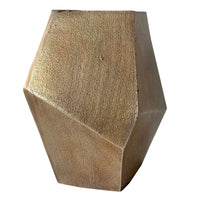 Cast Aluminium Faceted Brass Antique Vase
