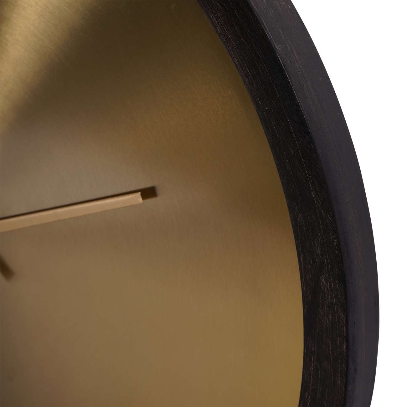 Iron Dial Wall Clock with Wooden Frame