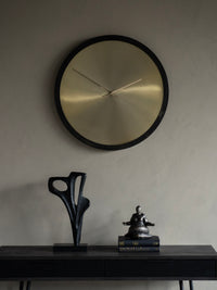 Iron Dial Wall Clock with Wooden Frame