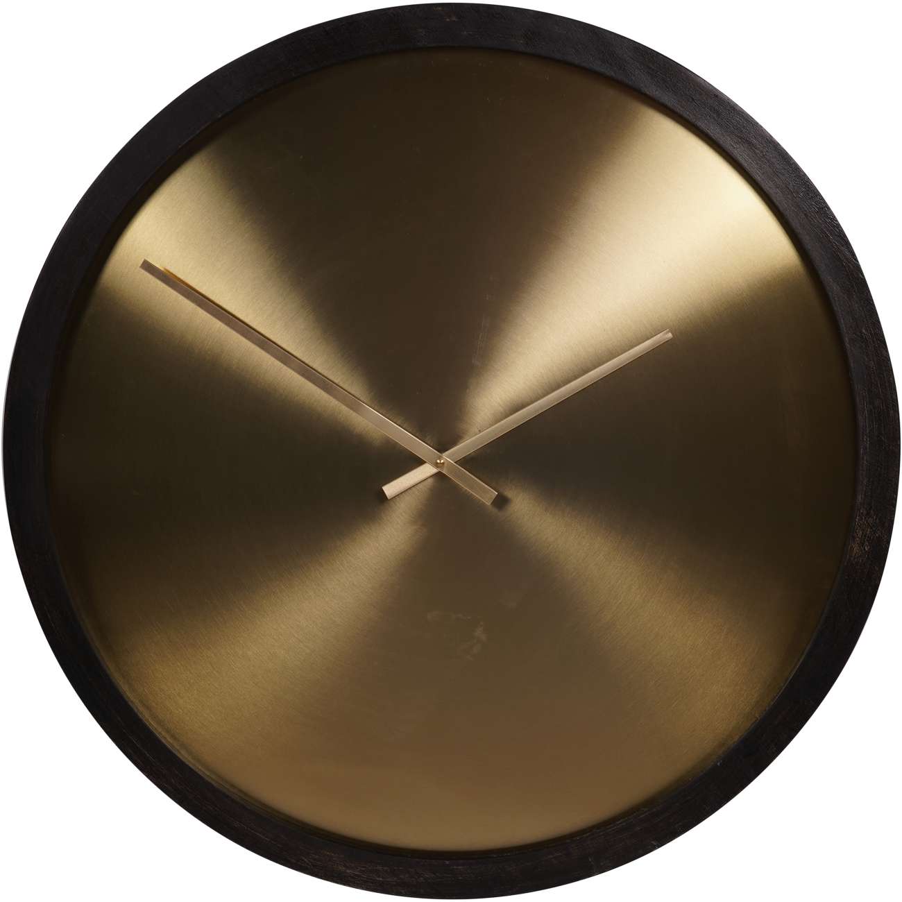 Iron Dial Wall Clock with Wooden Frame