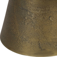 Clifton II Antique Brass and Light Travertine Coffee Table Small