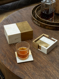Brass and White Decor Storage Box