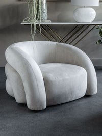 Casa Curved Snug Chair Cream