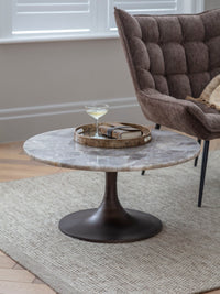 Bosworth Round Smokey Quartz Coffee Table