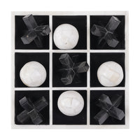 Farnham Off White and Black Bone Horn Inlay Noughts and Crosses