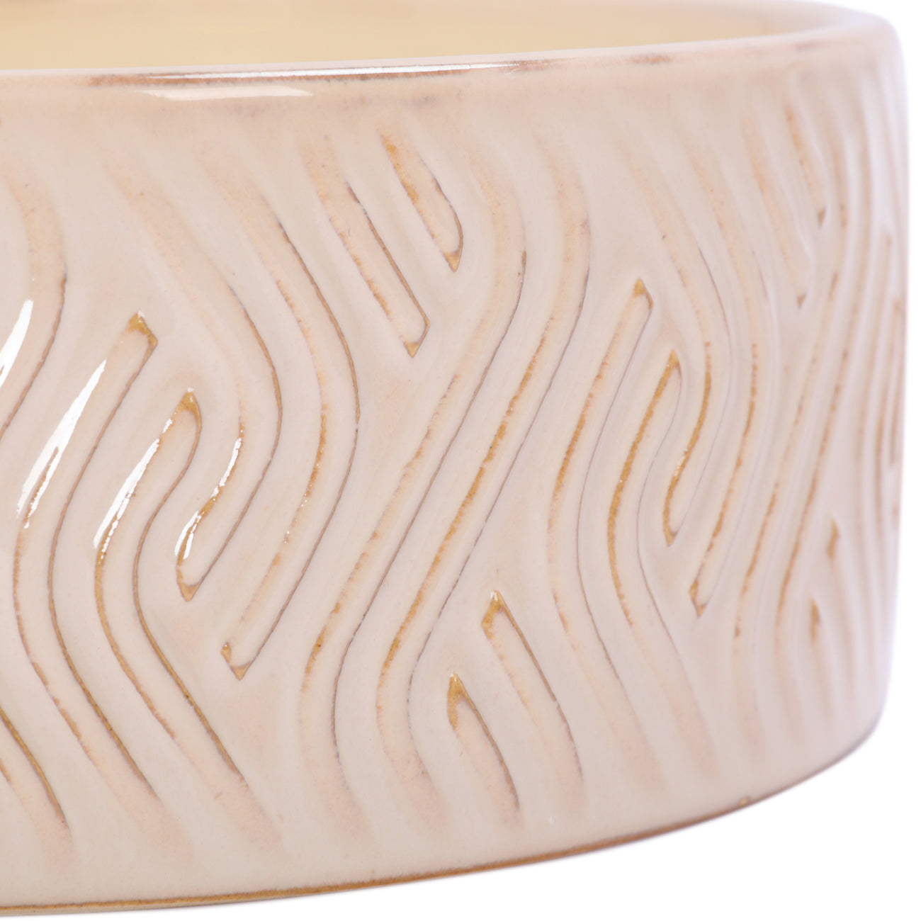 Serena Filled Wax Ceramic Bowl Ivory