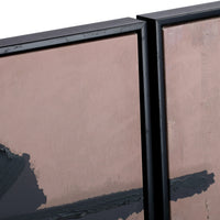 Impasto Brushstrokes Taupe Set of 2 Framed Canvas Wall Art