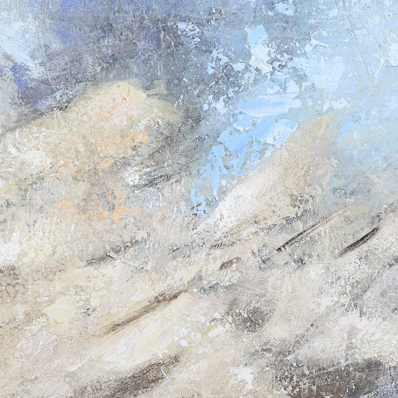 Windswept Heavy Textured Framed Canvas Wall Art 80x120cm