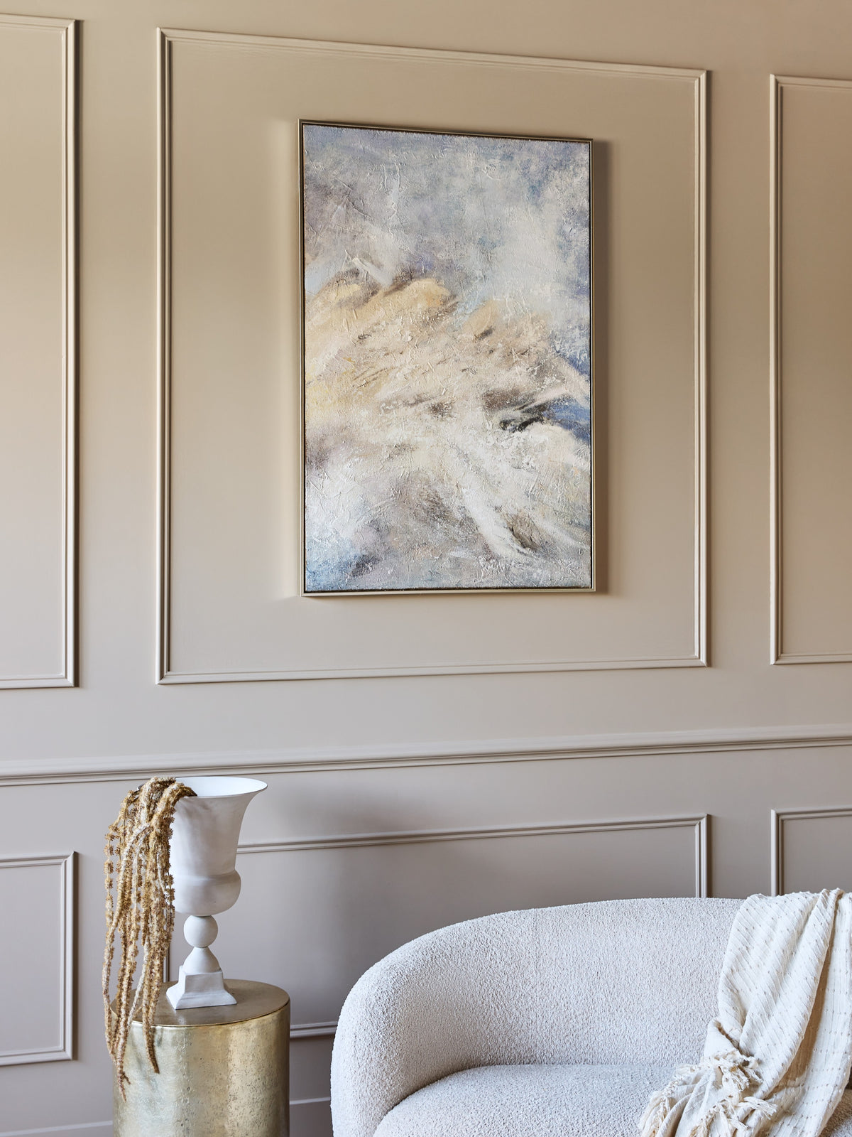 Windswept Heavy Textured Framed Canvas Wall Art 80x120cm