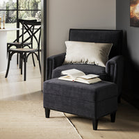 ATTICUS ANTHRACITE FOOTSTOOL