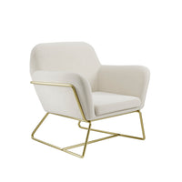 CHARLES ARMCHAIR CREAM VELVET / BRUSHED GOLD