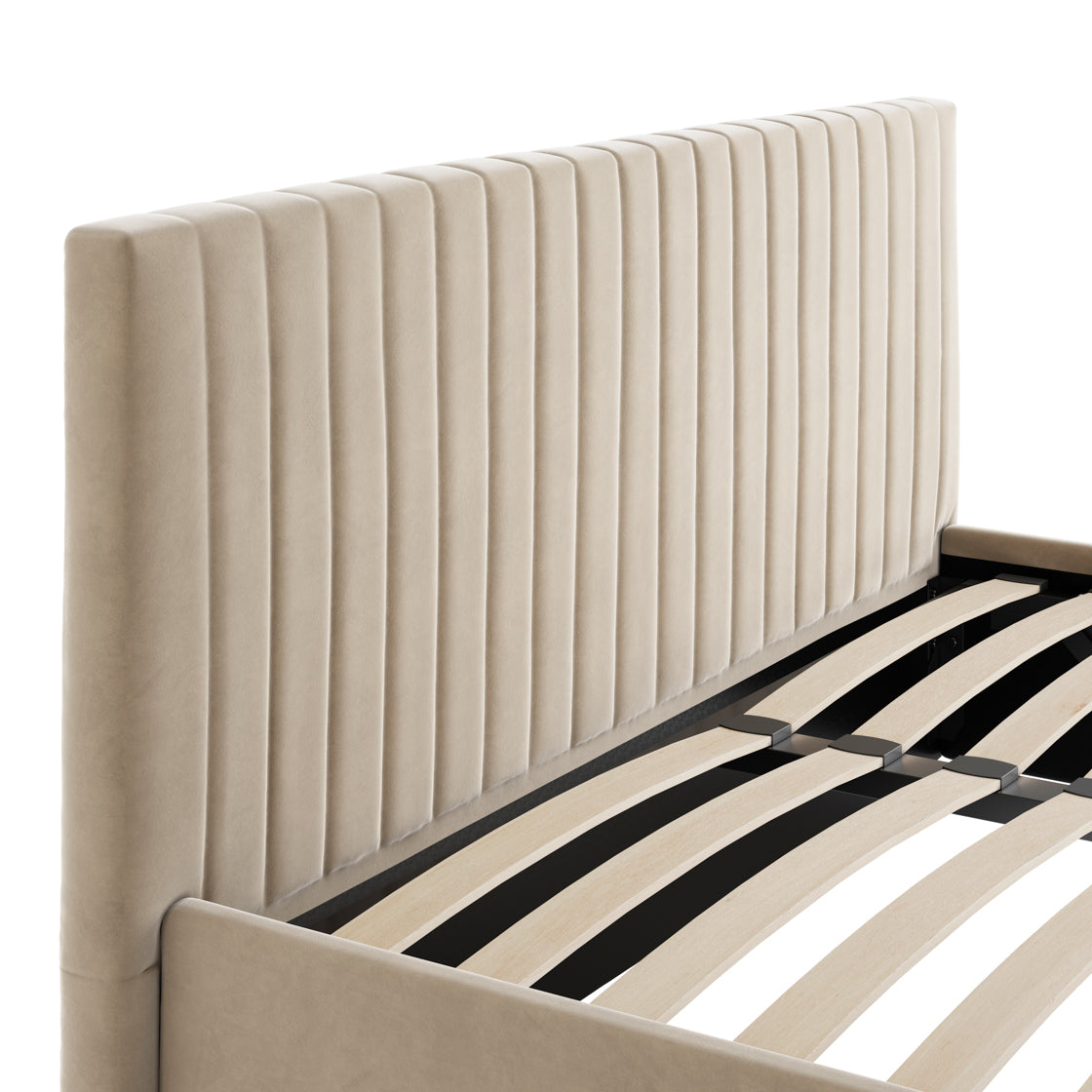 Berlin Beige Double Bed (4 sizes)