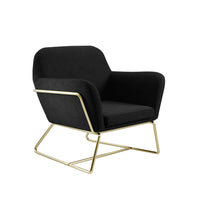CHARLES ARMCHAIR IVORY BOUCLE / MATTE BLACK