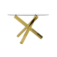 Capri Glass & Gold Dining Table