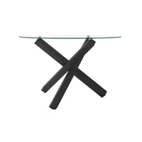 Capri Glass and Black Dining Table