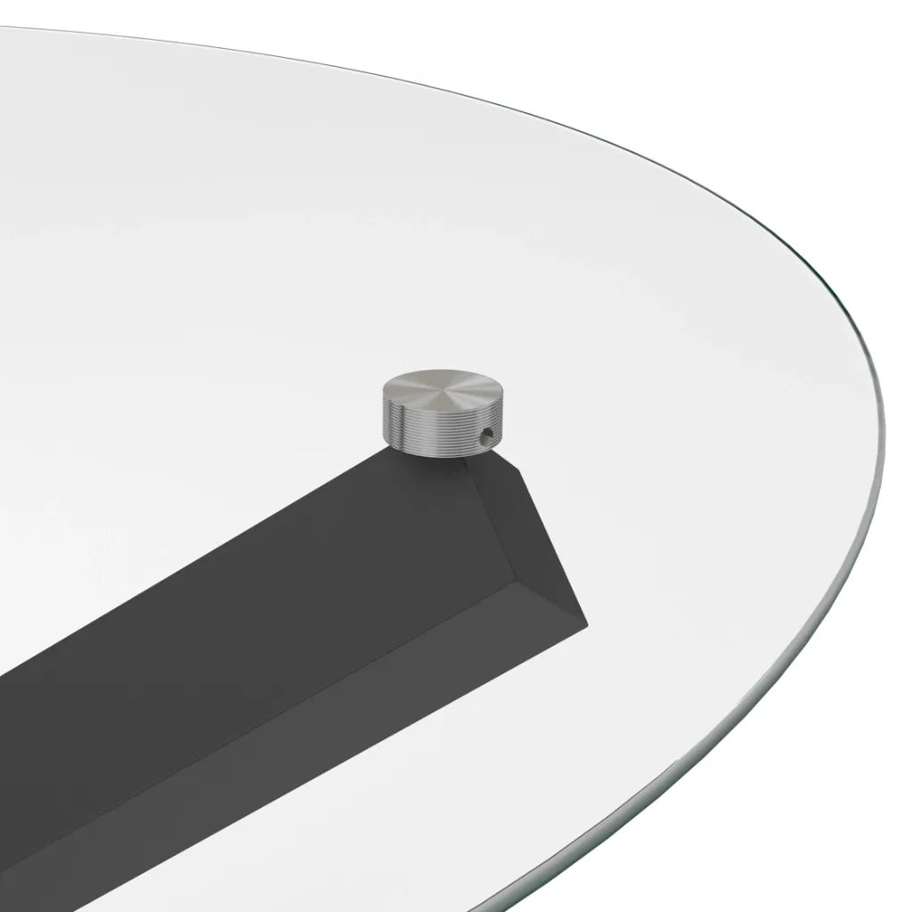 Capri Glass and Black Dining Table