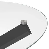 Capri Glass and Black Dining Table
