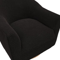 DAPHNE BLACK / NATURAL SWIVEL CHAIR