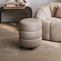 Emi Buff and Black Pouffe