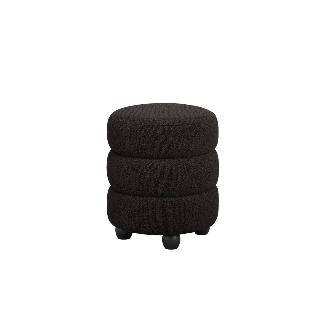 Emi Black Pouffe