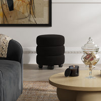 Emi Black Pouffe