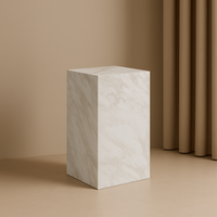 SUR WHITE MARBLE SMALL PEDESTAL