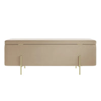 Lola Beige Storage Ottoman