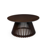 Ollie Round Dark Brown Coffee Table