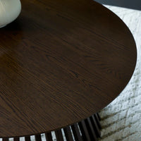 Ollie Round Dark Brown Coffee Table