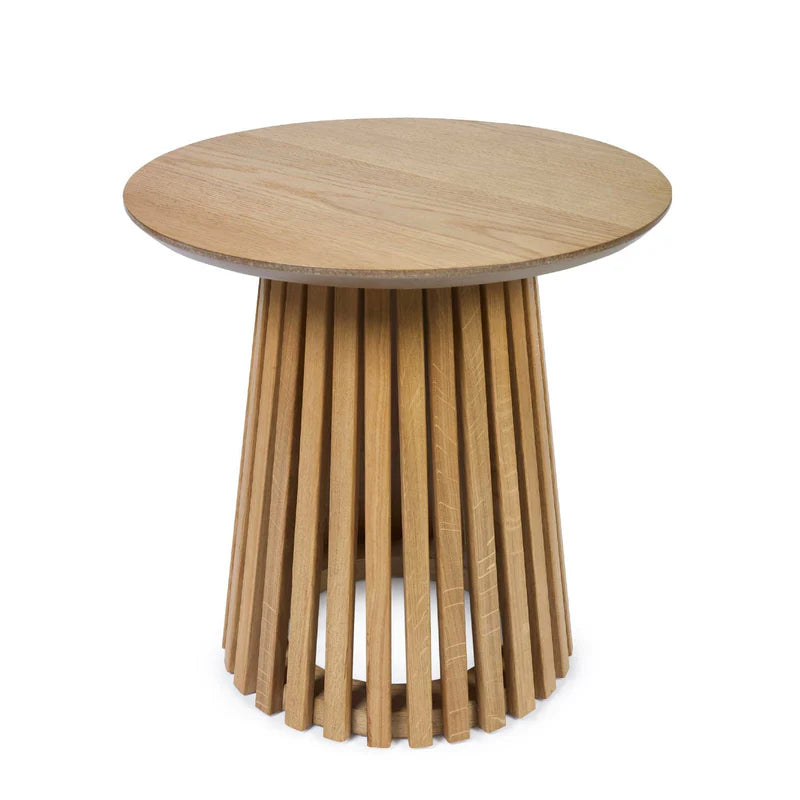 Ollie Round Light Brown Lamp Table