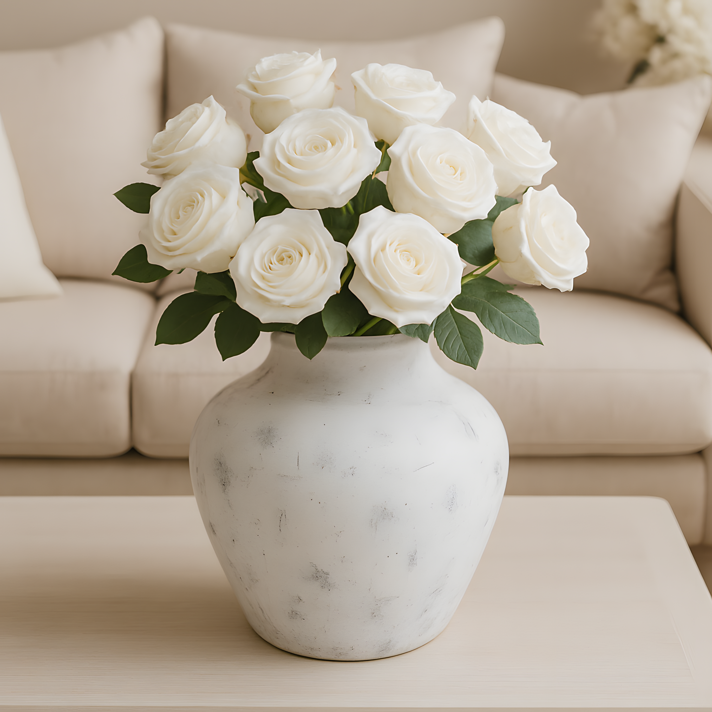 Darcy Antique White Vase