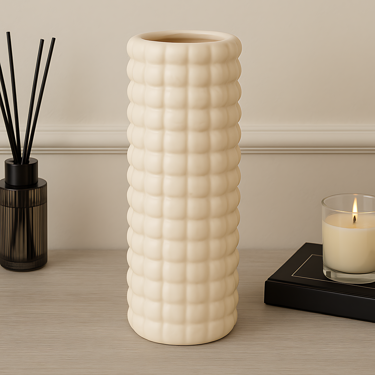 Seville Collection Cream Bubble Vase