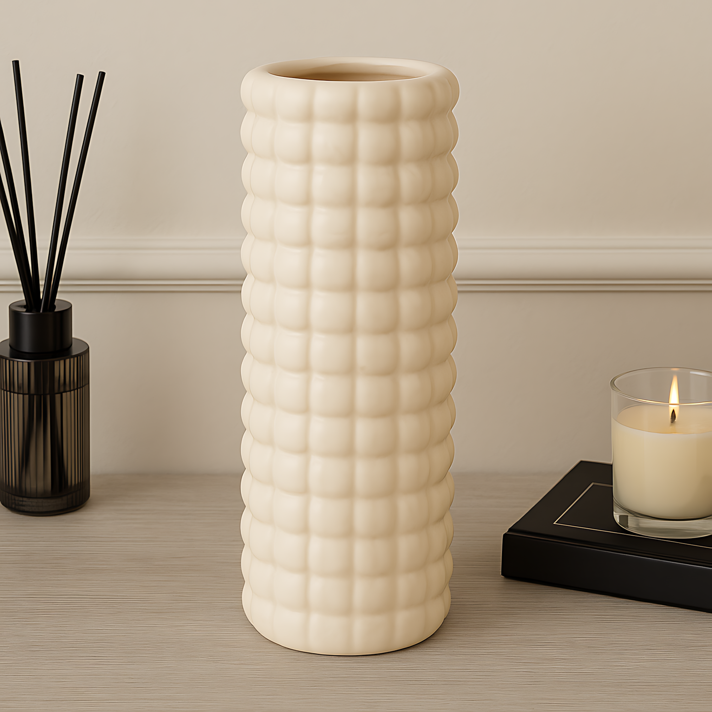 Seville Collection Cream Bubble Vase