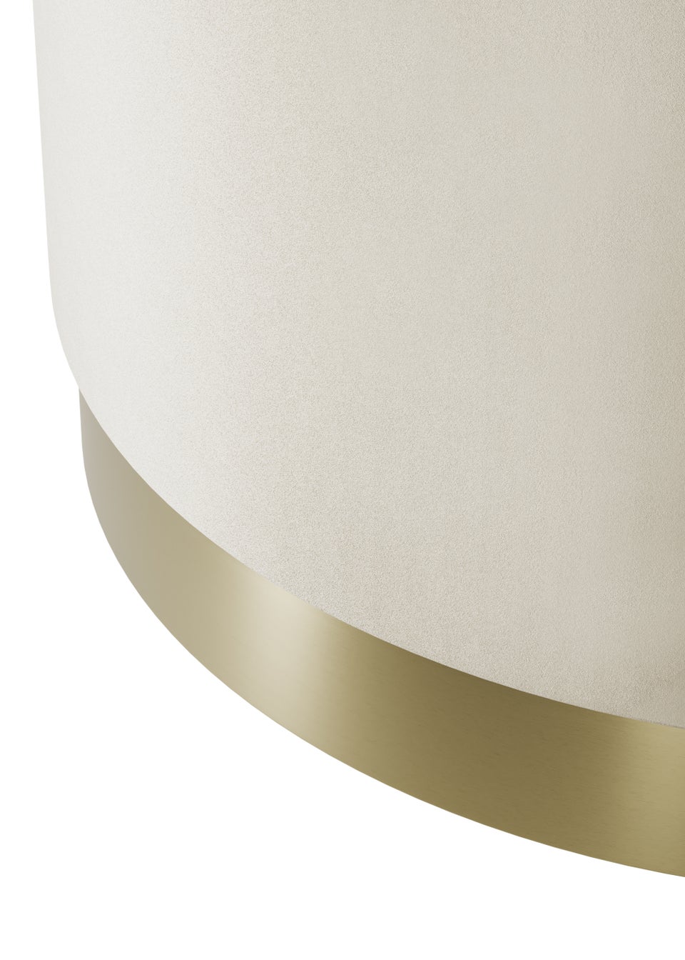 LARA POUFFE CREAM VELVET / BRUSHED GOLD LARGE