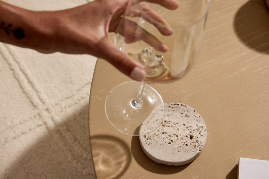 Tibor Travertine Set of 4 Coasters