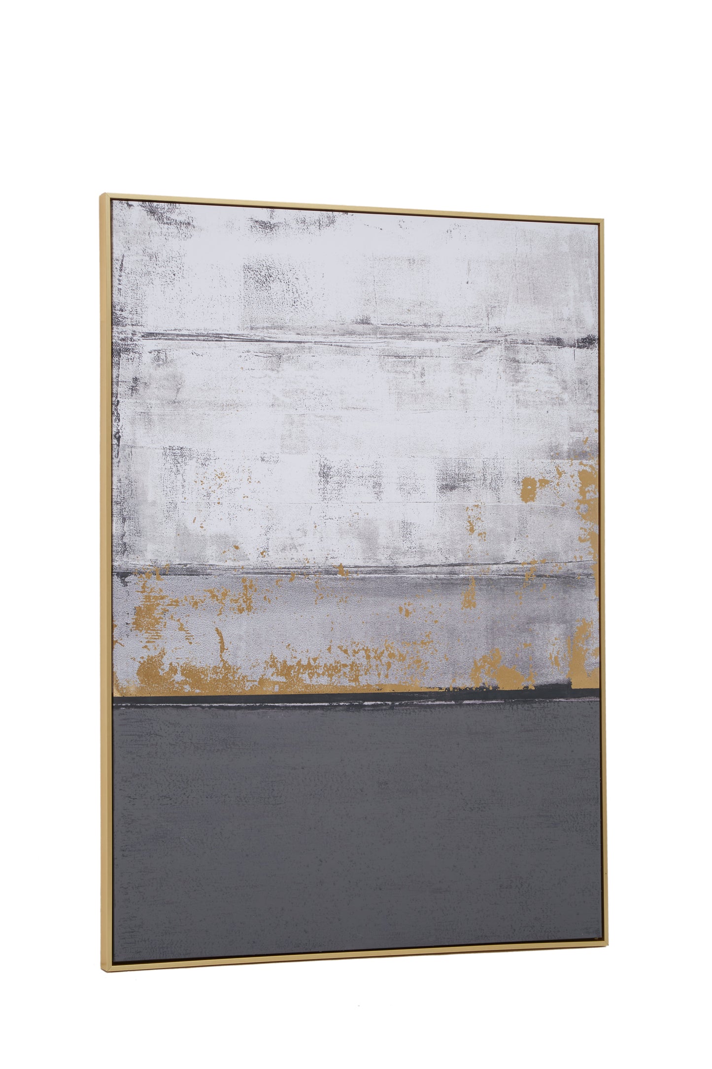 Astratto Grey and Gold Foil Wall Art