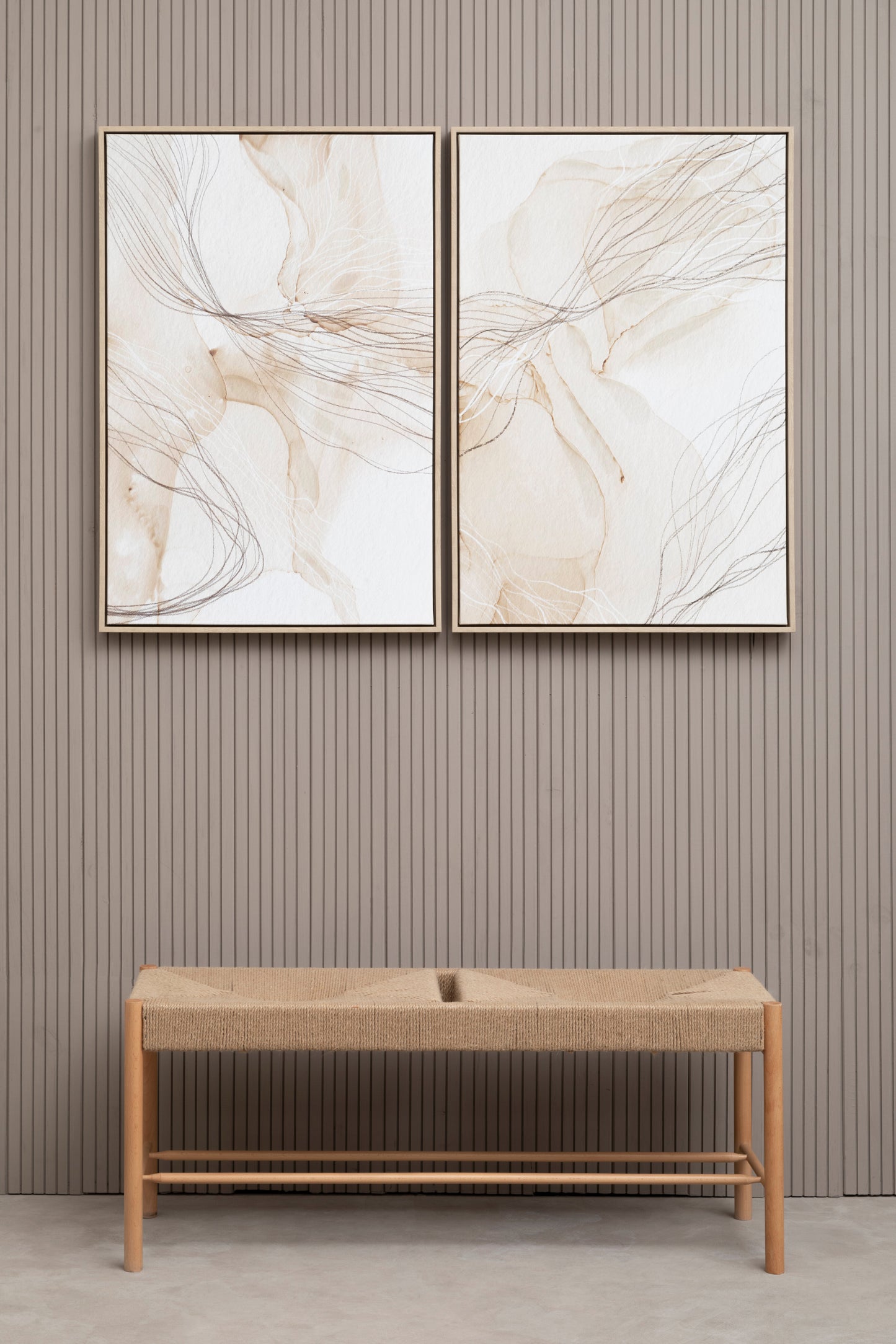 Astratto Set Of Two Natural Abstract Wall Art