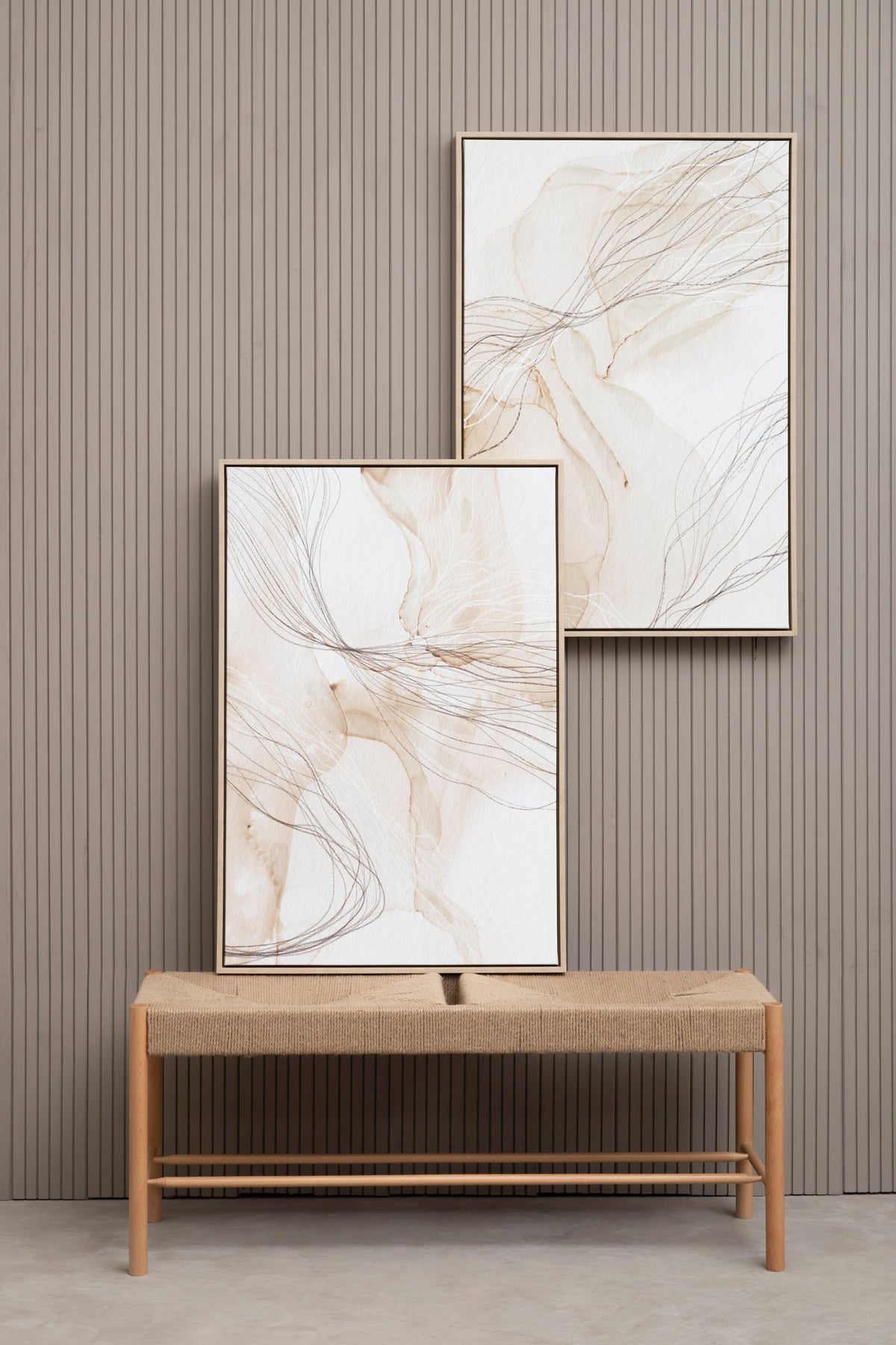 Astratto Set Of Two Natural Abstract Wall Art