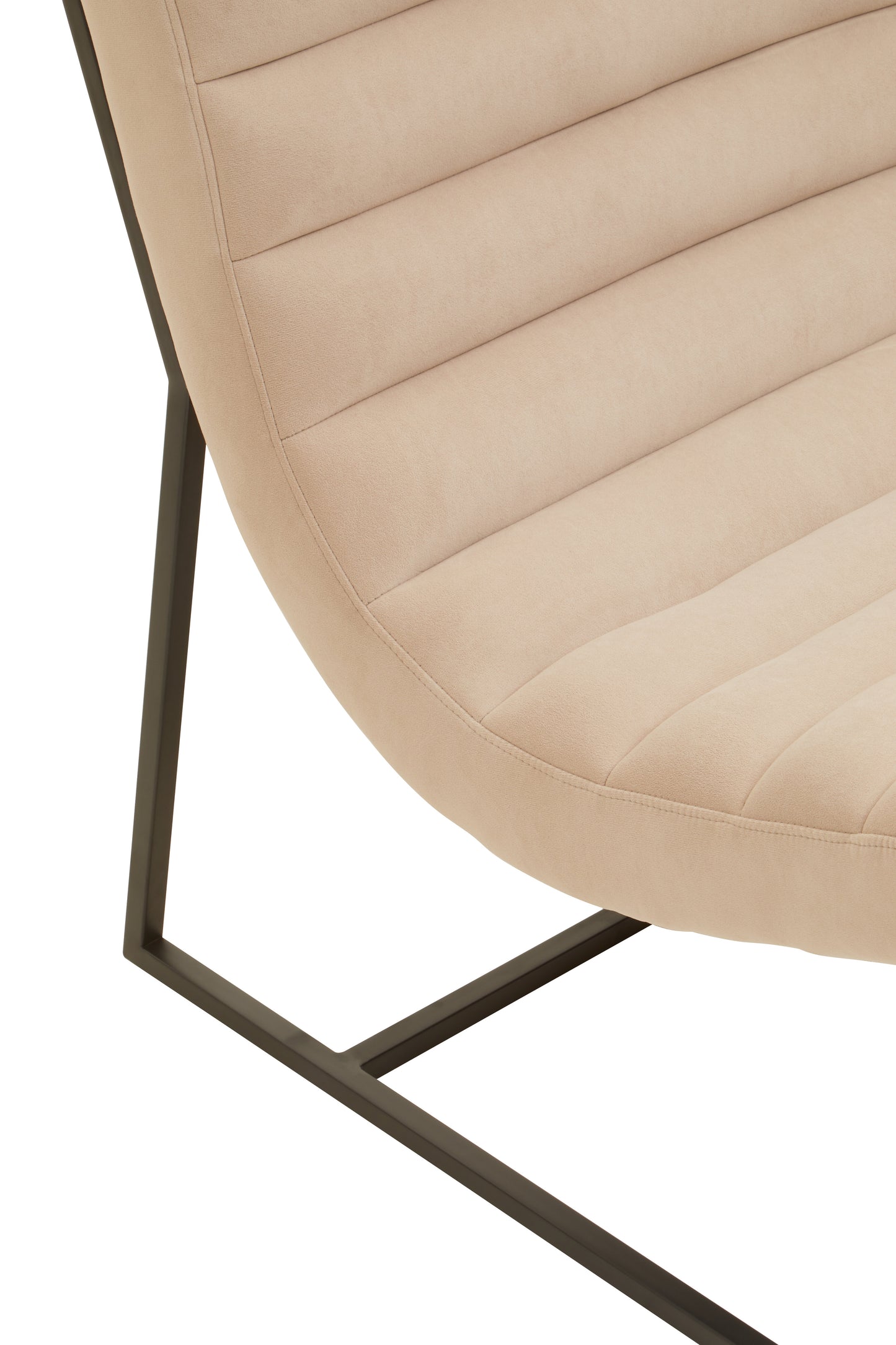 Vogue Ivory Velvet  Lounge Chair