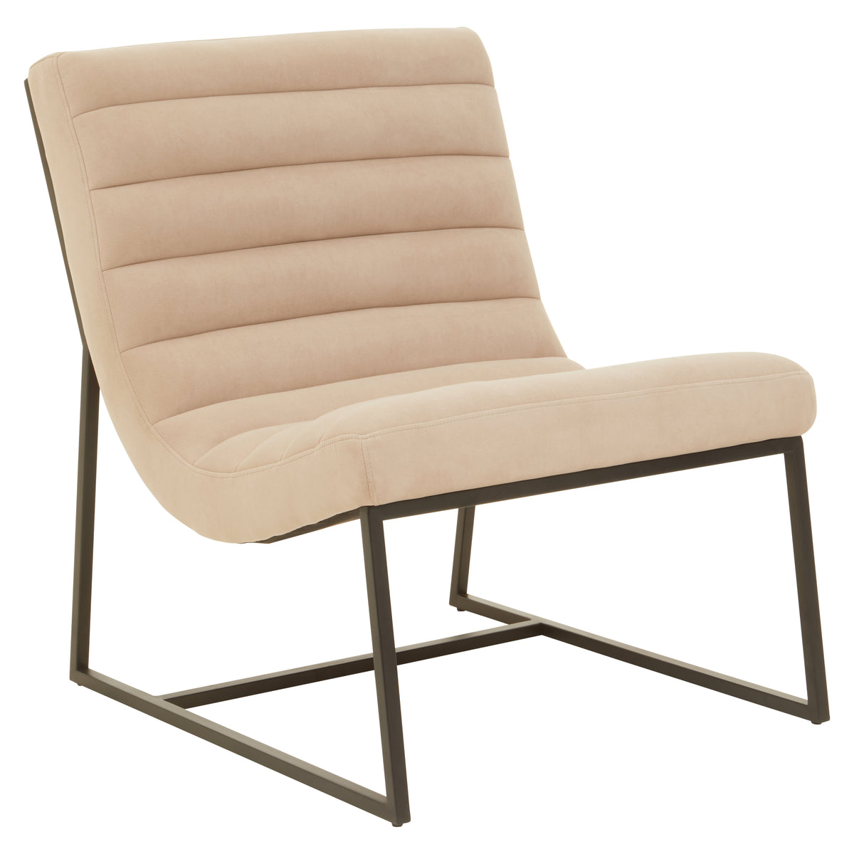 Vogue Ivory Velvet  Lounge Chair
